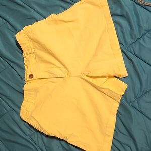 Old Navy Yellow High Waisted OG Chino Shorts Size Large